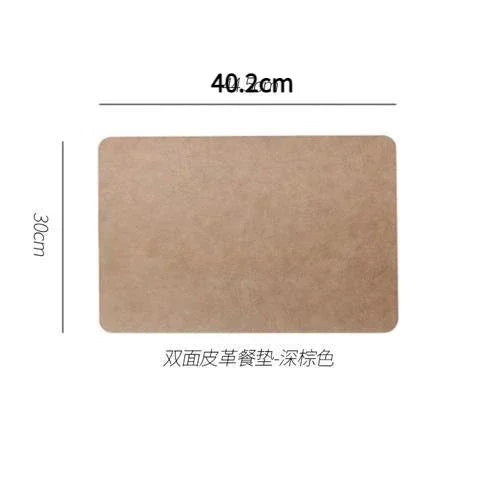 Placemats - Heat Insulated Brown Leather