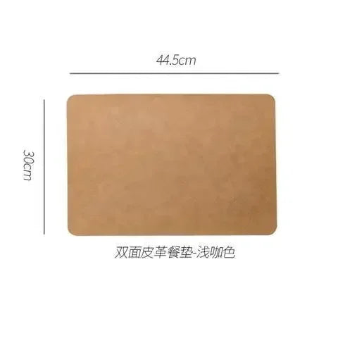 Placemats - Heat Insulated Brown Leather