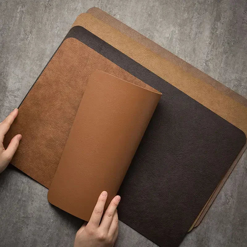 Placemats - Heat Insulated Brown Leather