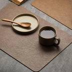 Placemats - Heat Insulated Brown Leather