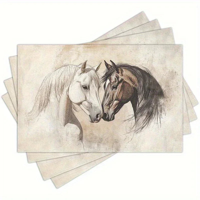 Placemats - Horse Art Cotton 12x18-inch