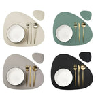 Placemats - Oil-Proof PU Leather Cream Set