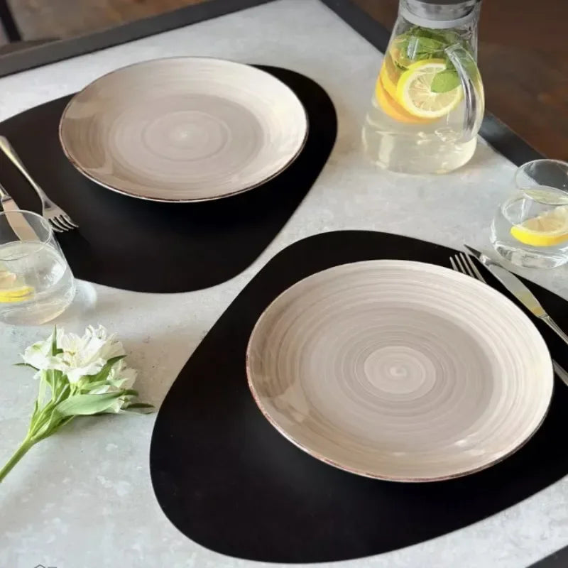 Placemats - Oil-Proof PU Leather Cream Set