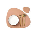 Placemats - Oil-Proof PU Leather Cream Set