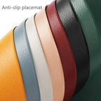 Placemats - Oil-Proof PU Leather Cream Set