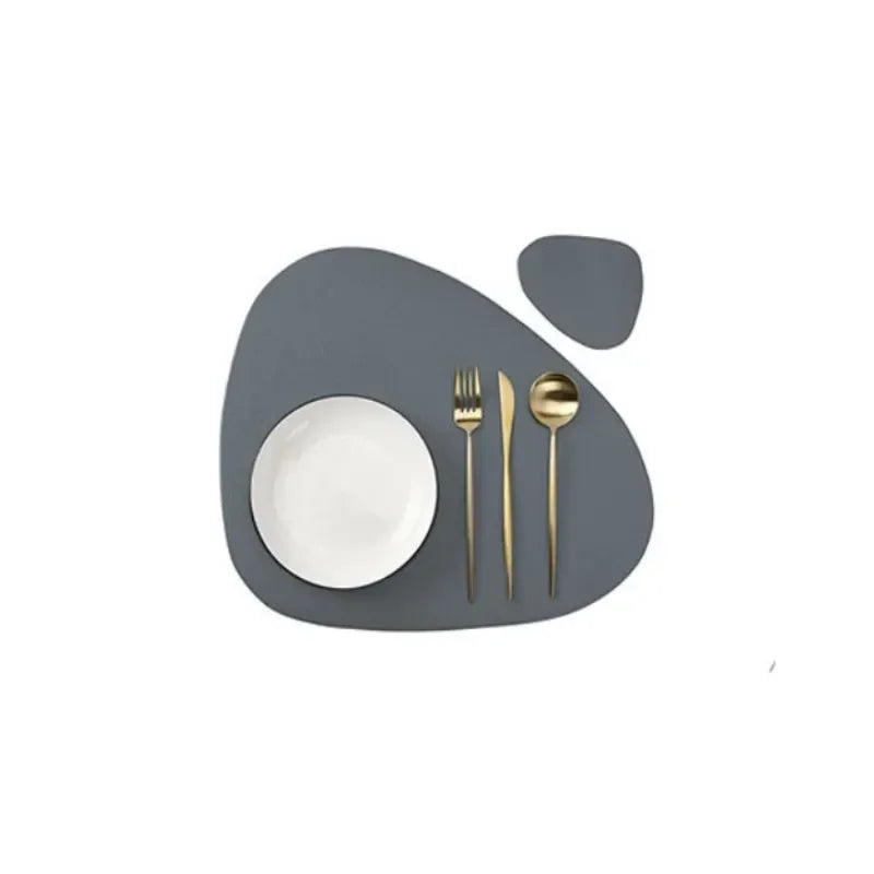 Placemats - Oil-Proof PU Leather Cream Set