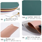 Placemats - Oil-Proof PU Leather Cream Set