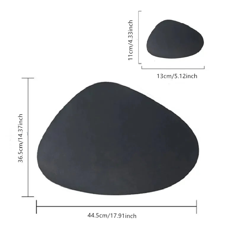 Placemats - Oil-Proof PU Leather Cream Set