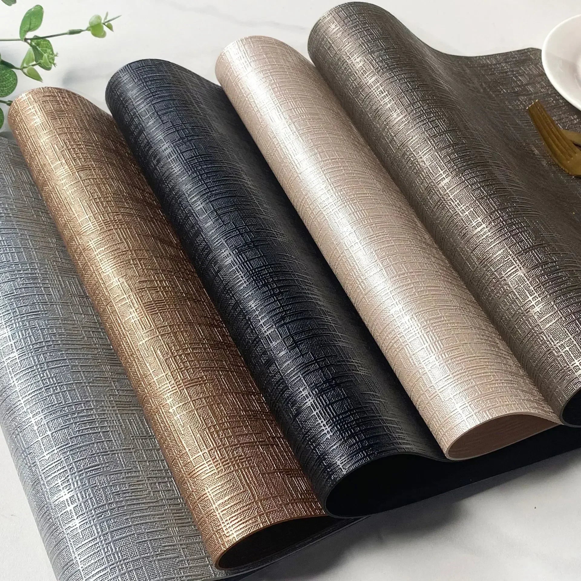 Placemats - Waterproof Metal PVC Non Slip