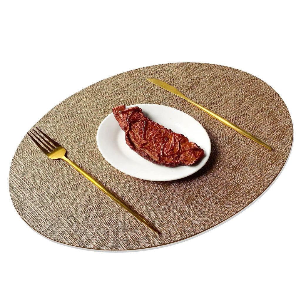 Placemats - Waterproof Metal PVC Non Slip