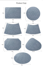 Placemats - Waterproof Metal PVC Non Slip