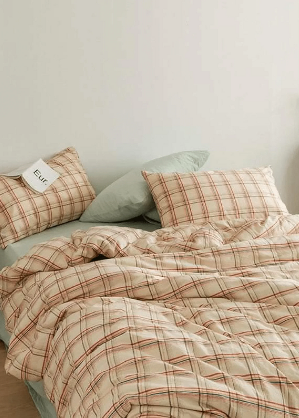 Plaid Bedding Set / Blue + Mustard