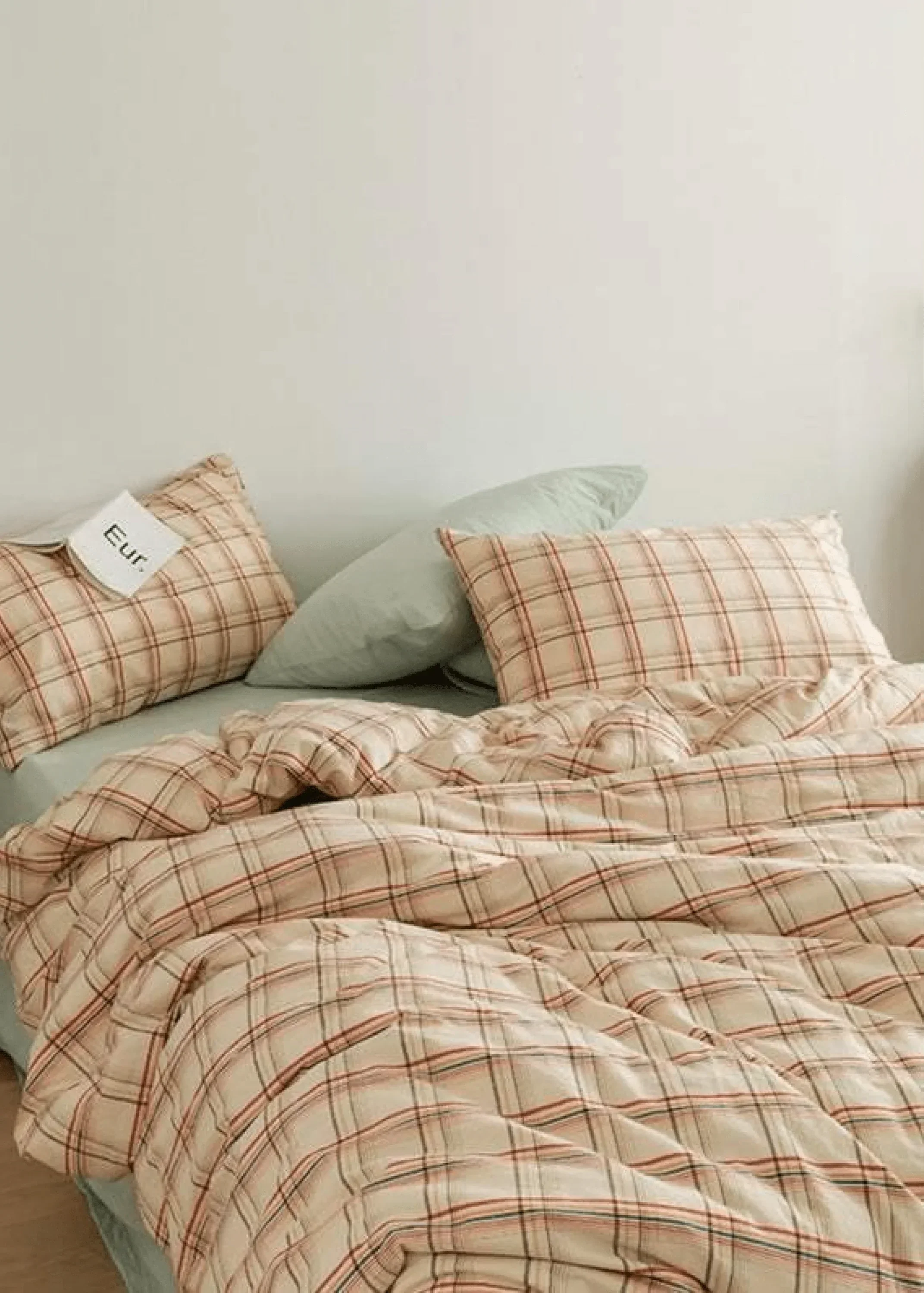 Plaid Bedding Set / Blue + Mustard
