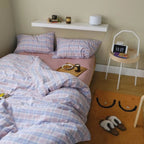 Plaid Bedding Set / Purple Ever Lasting