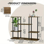 Plant Stand Indoor Corner Tiered Metal Plant Organizer 4 Tier 10 Pot Ladder Flower Holder Display Multiple Plants for Window Garden Balcony Living Room, Black, Utility Racks House Of Avana