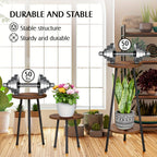2 Pack Indoor Plant Stand, Mid-century Wooden Style Plant Holder, Indoor Outdoor Flower Stand, Small... - House Of Avana