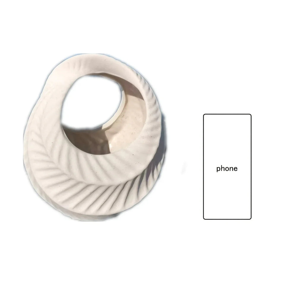 Ceramic Luxury Retreat Planter with Smooth Interior and Hydroponic Supplies, close-up view - House Of Avana