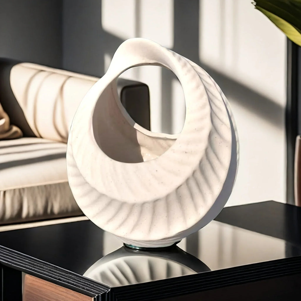 Ceramic Luxury Retreat Planter with Smooth Interior and Hydroponic Supplies, in-use display - House Of Avana