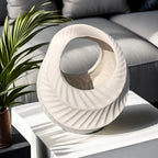 Ceramic Luxury Retreat Planter with Smooth Interior and Hydroponic Supplies, top view - House Of Avana