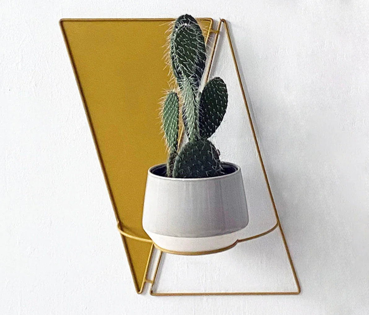 Ceramic Twins Wall Planter with Layers for Indoor Decoration, front view - House Of Avana