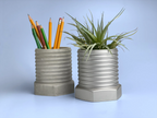 Metal Bolt Planter Industrial Vase with Unique Design, detail shot - House Of Avana