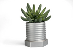 Metal Bolt Planter Industrial Vase with Unique Design, top view - House Of Avana