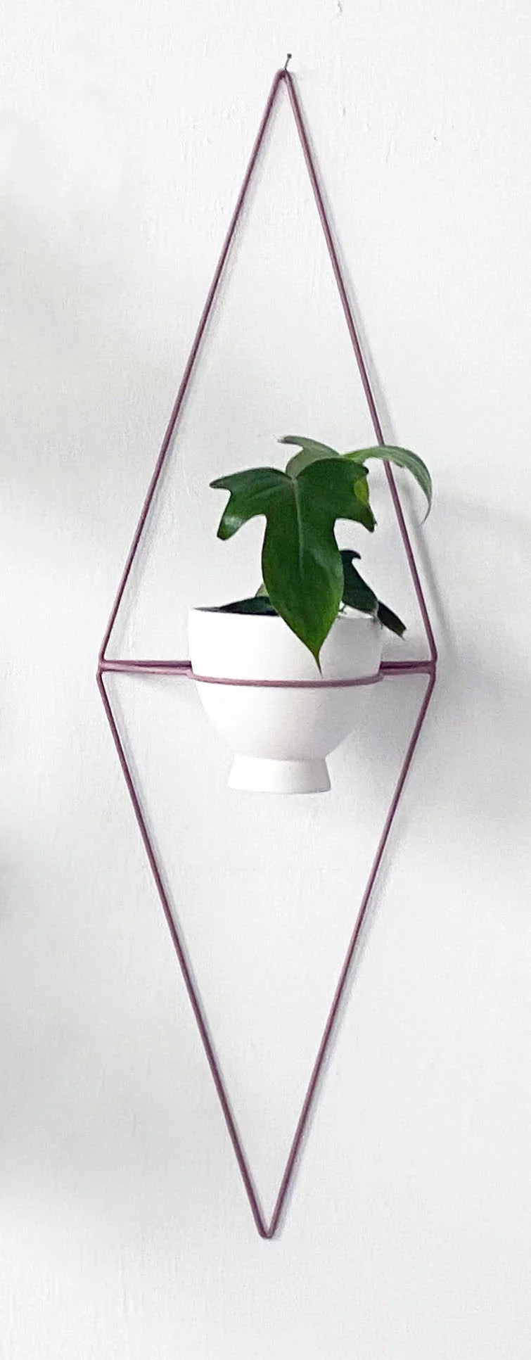 Diamond Wall Planter with Eye Design and Hanging Feature, front view - House Of Avana