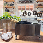 Aged Metal Footed Planters, Set of Two Decor Steals