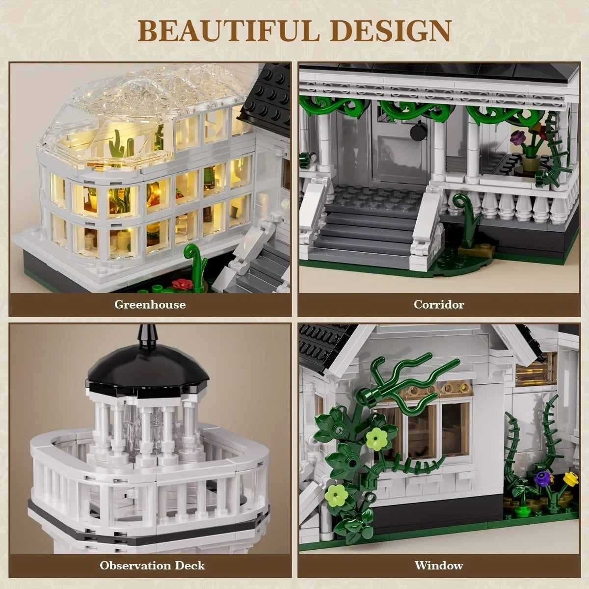 Magic Owens House Building Block Set, Unique Castle Architecture - Fan Collection Boutique - Brand Compatible - Excellent Gift For Christmas And Halloween - And Adult Building Block Toys House Of Avana [[SKU:HOA-XMS-049]]