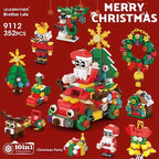 10-in-1 Mini Christmas Series Building Blocks Set, Christmas Gift Assembly Toy, Santa Claus and Snowman Model Kit, Holiday Birthday Gift, Halloween Thanksgiving Tabletop Decor, 352pcs with 10 Small Models or Combine into One House Of Avana [[SKU:HOA-CRB-003]]