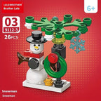 10-in-1 Mini Christmas Series Building Blocks Set, Christmas Gift Assembly Toy, Santa Claus and Snowman Model Kit, Holiday Birthday Gift, Halloween Thanksgiving Tabletop Decor, 352pcs with 10 Small Models or Combine into One House Of Avana [[SKU:HOA-CRB-003]]