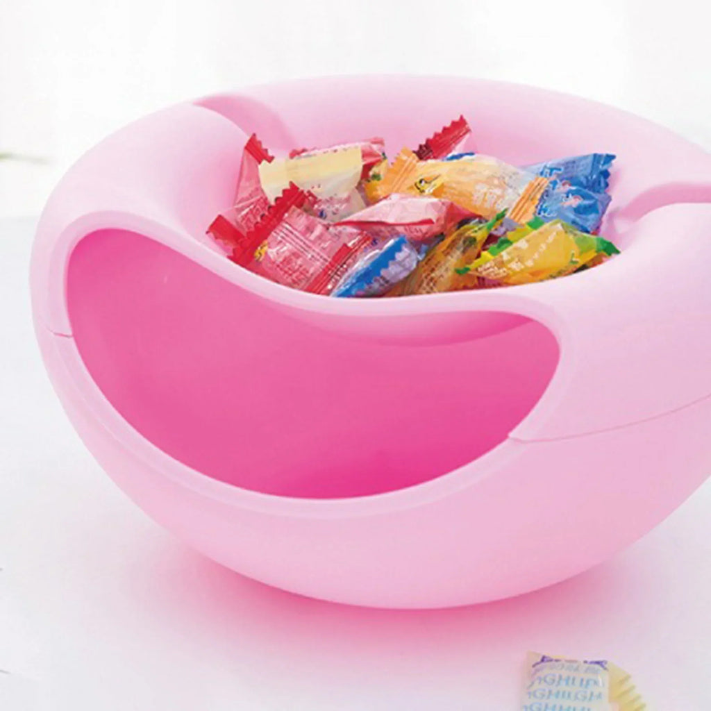 Plate - Double Layer Plastic Snack Holder