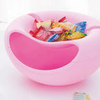 Plate - Double Layer Plastic Snack Holder