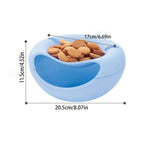 Plate - Double Layer Plastic Snack Holder