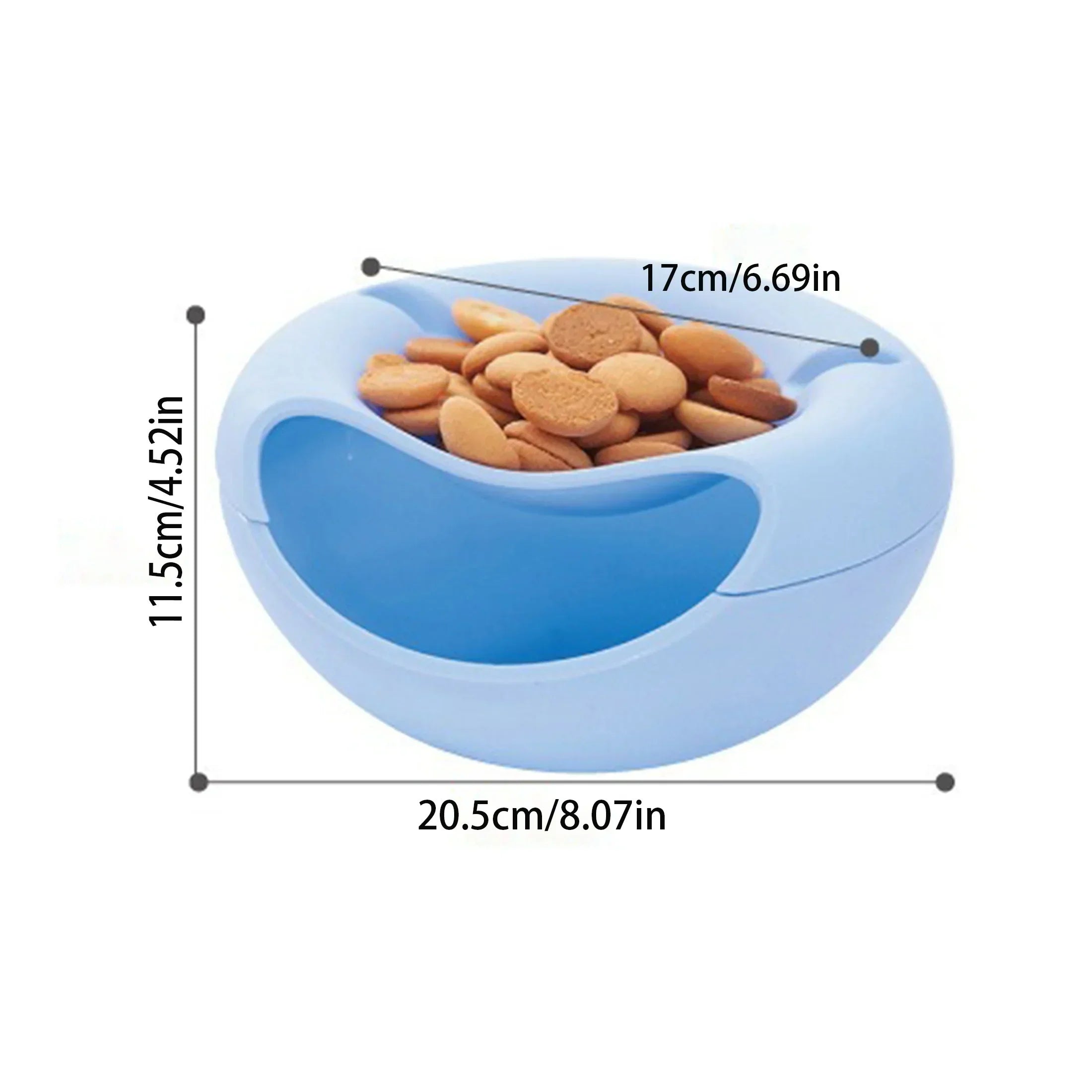 Plate - Double Layer Plastic Snack Holder
