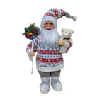 1pc Large 12-inch (30cm) Life-Size Collectible Santa Claus Doll with Expressive Eyes, Posable Arms & Sitting Base - Durable Plastic//Fabric Construction for Indoor Christmas Tree & Home Decorations, Year-Round Display - Ideal House Of Avana [[SKU:HOA-XMS-020]]