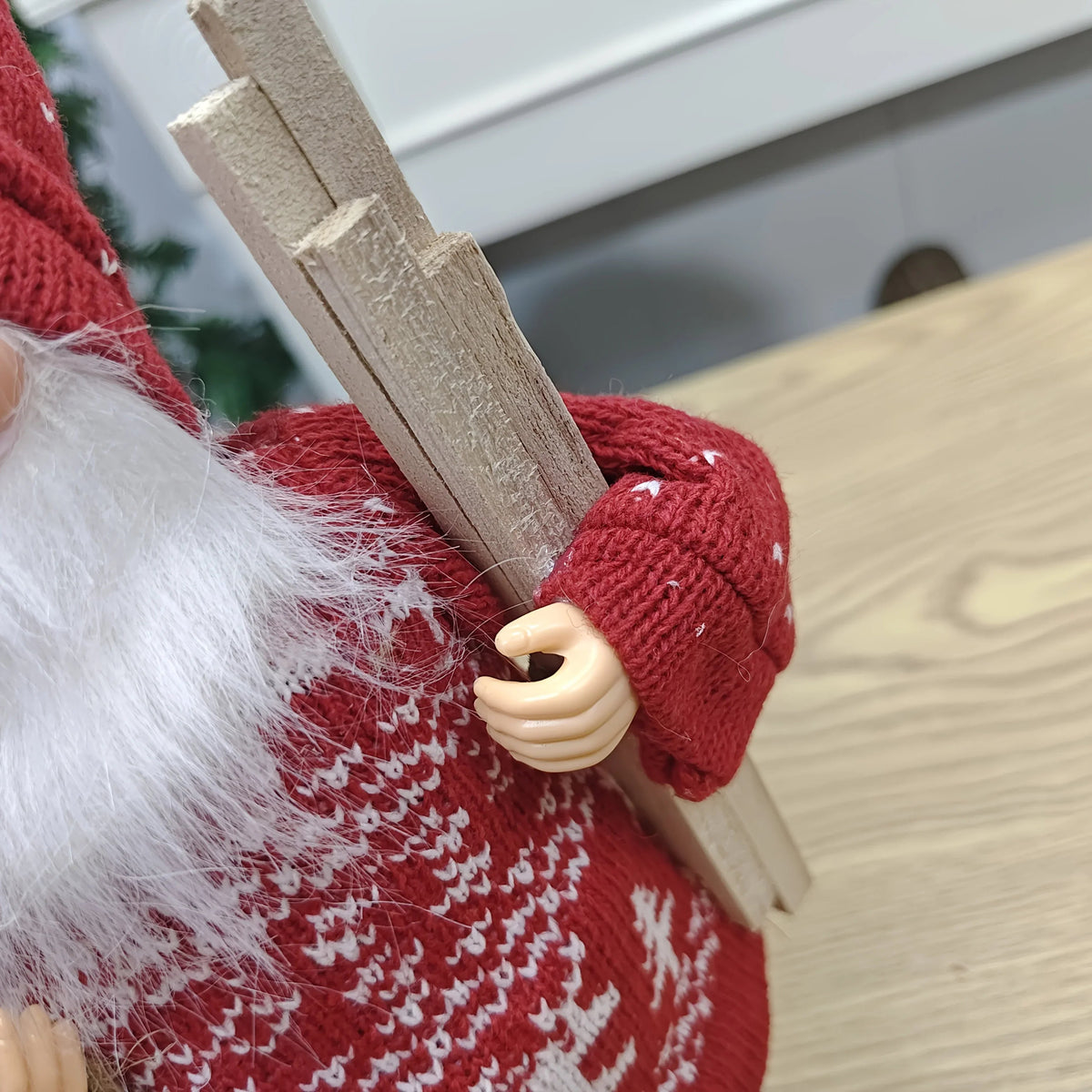 1pc Large 12-inch (30cm) Life-Size Collectible Santa Claus Doll with Expressive Eyes, Posable Arms & Sitting Base - Durable Plastic//Fabric Construction for Indoor Christmas Tree & Home Decorations, Year-Round Display - Ideal House Of Avana [[SKU:HOA-XMS-020]]