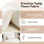 Large beige velvet accent chair with extra cushioning, oversized design - House of Avana