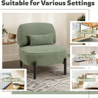 Large beige velvet accent chair with extra cushioning, oversized design - House of Avana