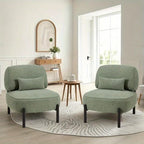 Large beige velvet accent chair with extra cushioning, oversized design - House of Avana