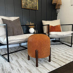 Plush Boucle Drum Ottoman, Choose Your Color
