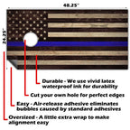 Police Support - Cornhole Board Wrap - Set of 2 Lone Star Art