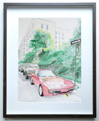 Porsche & Toyota Land Cruiser, Classic Car, back view - House Of Avana