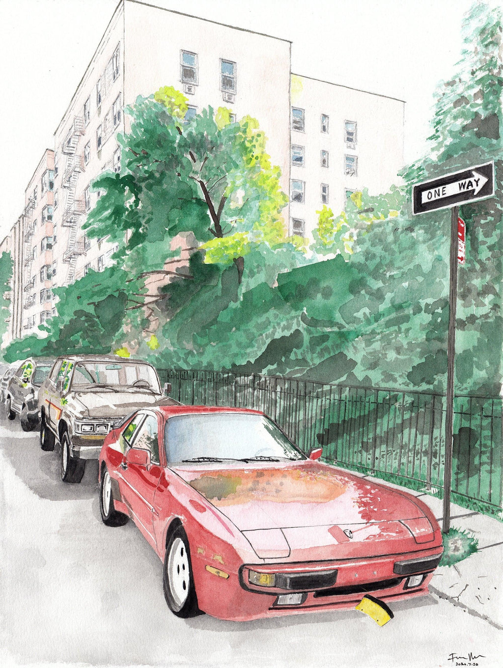 Porsche & Toyota Land Cruiser, Classic Car, front view - House Of Avana