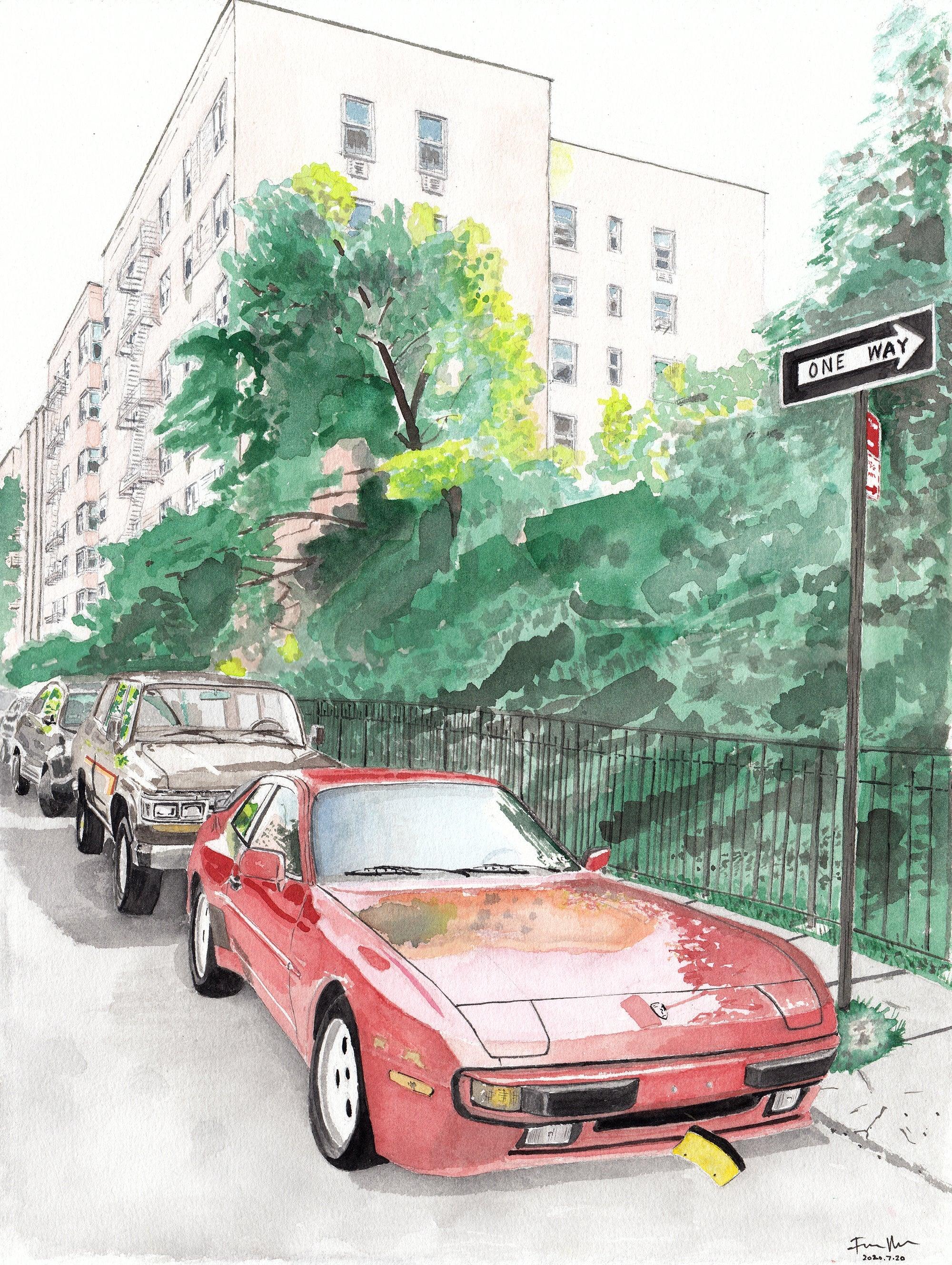 Porsche & Toyota Land Cruiser, Classic Car, front view - House Of Avana