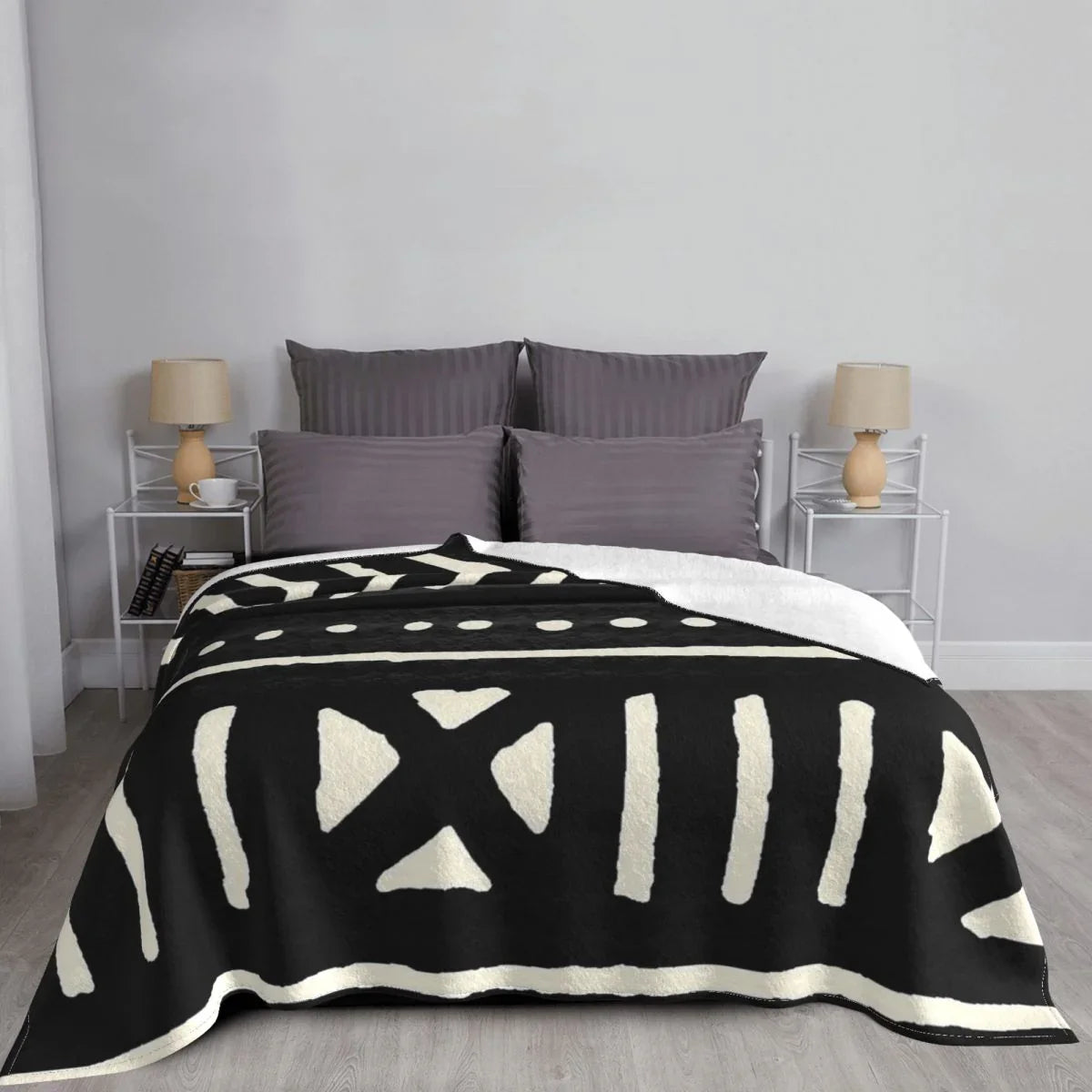 Portable Warm African Mud Cloth Blanket - House Of Avana