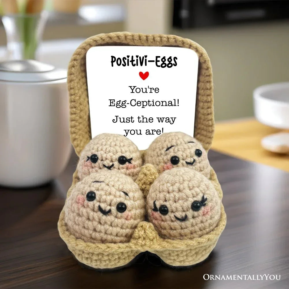 Positivity Eggs Crochet Support Doll, Encouragement Gift for Children and Adults OrnamentallyYou