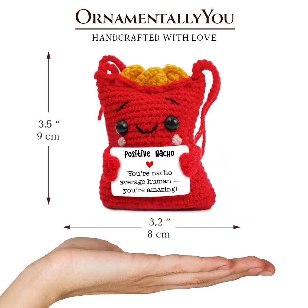 Positivity Nachos Crochet Support Doll, Encouragement Gift for Children and Adults OrnamentallyYou