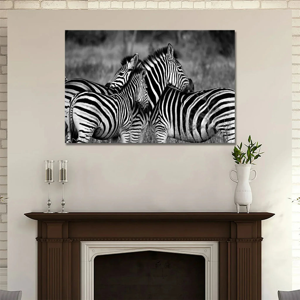 Vintage Gentle Zebra Postercanvas Print Poster, Perfect Aesthetic Accent, Vibrant Artwork for Gift, Home... - House Of Avana