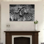 Vintage Gentle Zebra Postercanvas Print Poster, Perfect Aesthetic Accent, Vibrant Artwork for Gift, Home... - House Of Avana